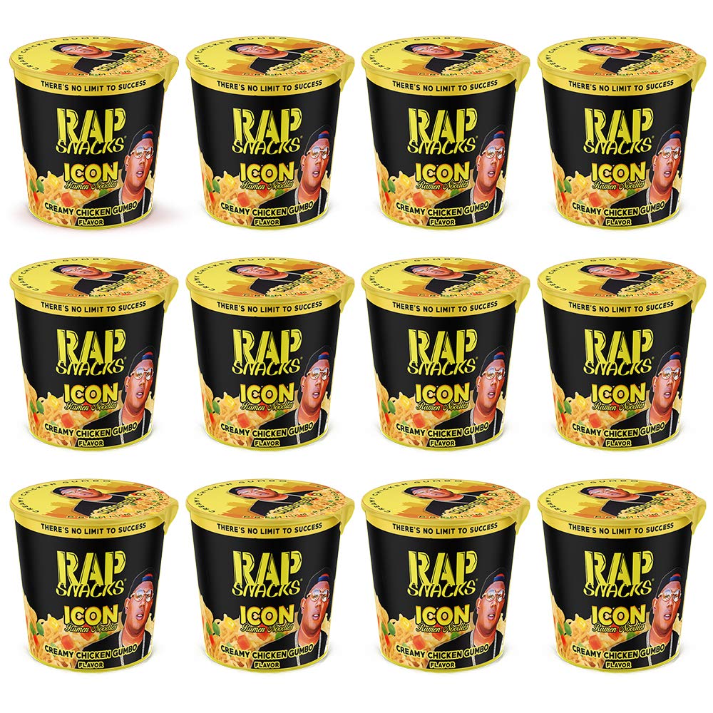 Rap Snacks Creamy Chicken Gumbo ICON Ramen Fideos Master P-Pack de 12