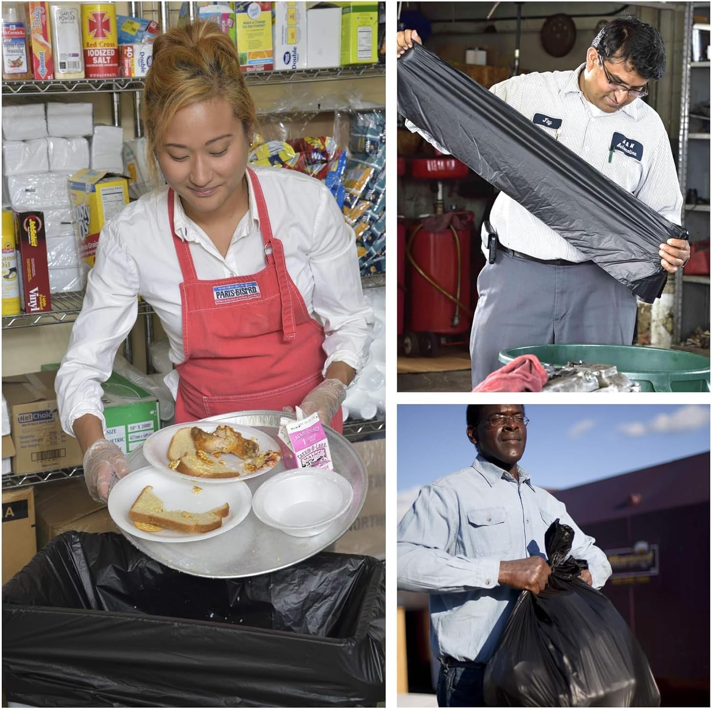 Aluf Plastics RL-3339XH – Bolsas de basura negras equivalentes a 1.5 milésimas de pulgada de grosor equivalentes a 1.5 milésimas de pulgada de