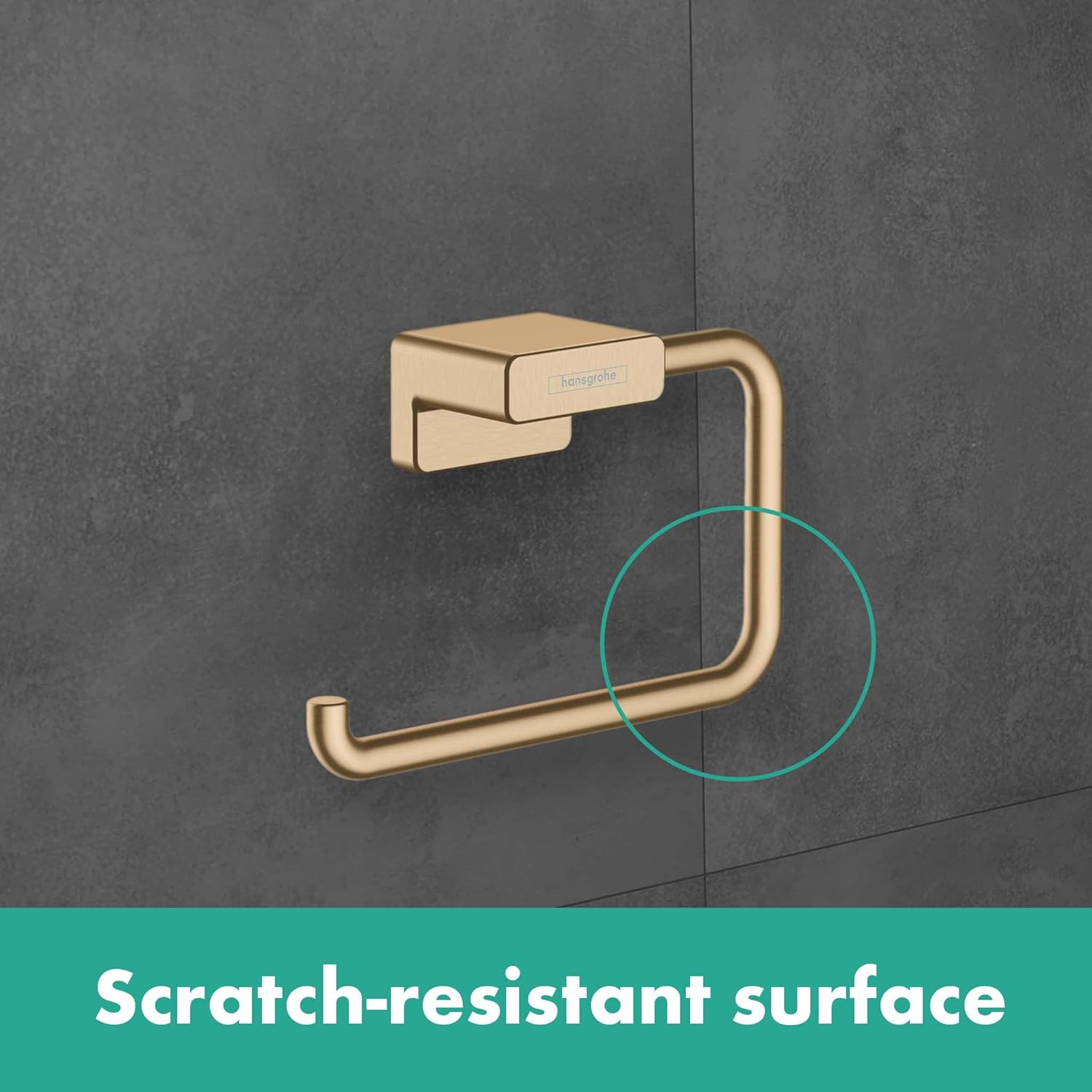 Hansgrohe AddStoris 41771670 – Portarrollos sin tapa (6.0 in), color negro mate