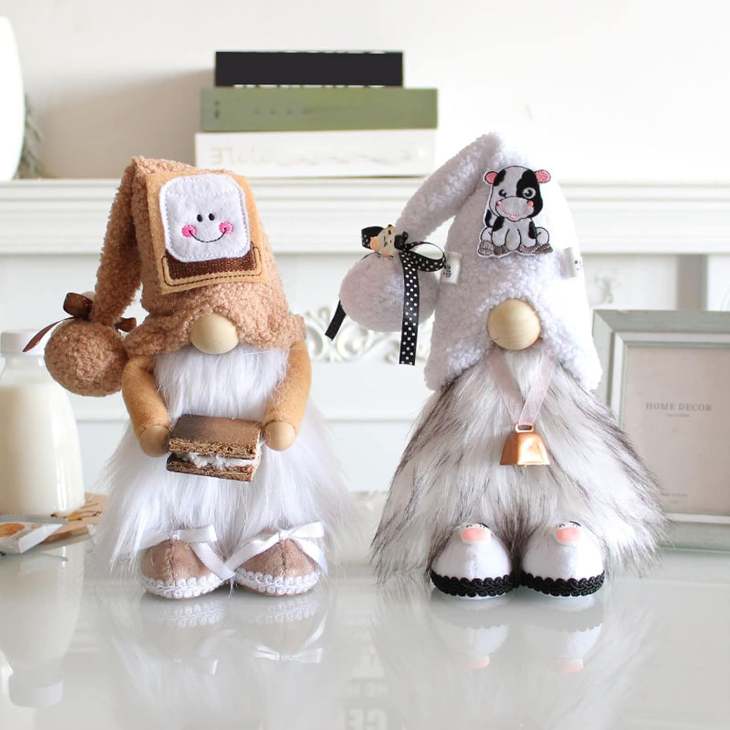 FRAKYEN Muñeca de tela de Papá Noel de Navidad, gnomo, sin rostro, regalo de muñeca de felpa sin rostro, muñeca de pie, muñeca decorativa para el