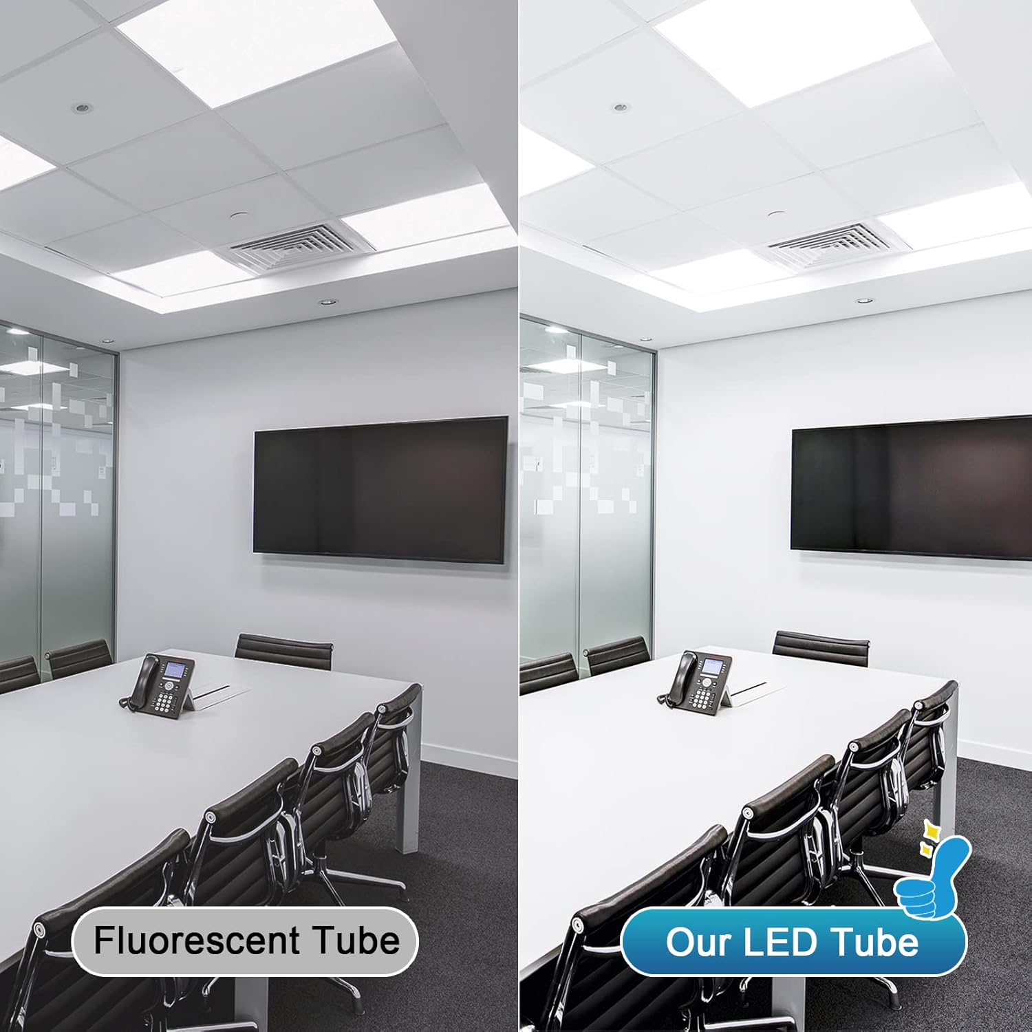Paquete de 24 bombillas LED T8 de 4 pies, luz blanca diurna de 6000 K, equivalente a 40 W, derivación de lastre, bombillas LED de doble extremo,