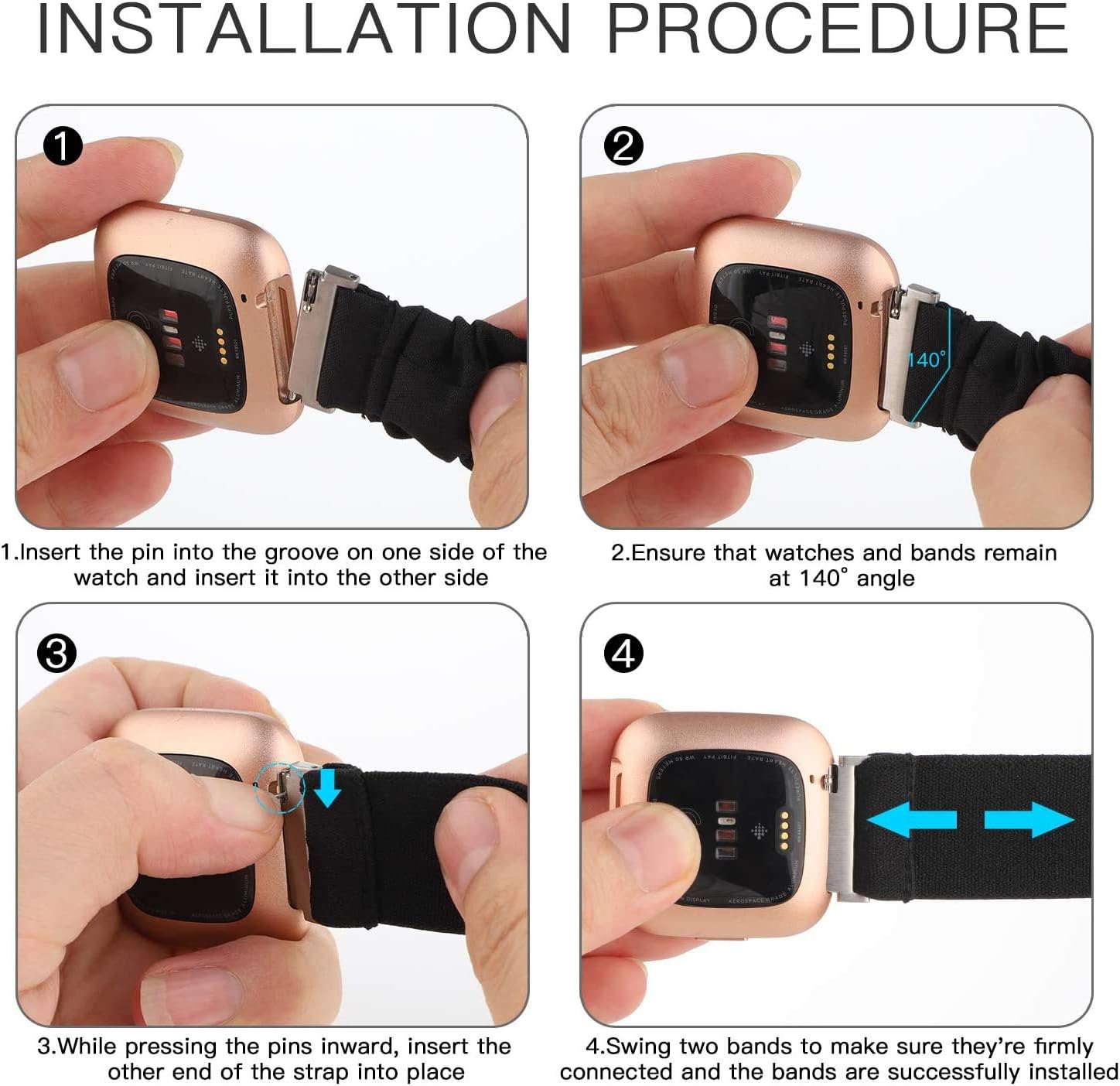 Correa de repuesto ajustable de nailon elástico de 0.86 pulgadas para reloj inteligente IDW13, IDW16, IDW19, IDW17, compatible con TOOBUR, TEMINICE,