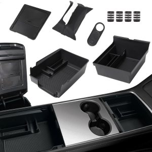 Dozod Bandeja organizadora de consola central de 9 piezas compatibles con Tesla Modelo 3 Modelo Y 2024-2021, caja de almacenamiento para Dozod Bandeja organizadora de consola central de 9 piezas compatibles con Tesla Modelo 3 Modelo Y 2024-2021, caja de almacenamiento para
