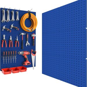 Tablero de clavijas, 6 piezas de tablero de clavijas de metal, organizador de pared resistente con marco. Tablero de clavijas para paredes, garaje, Tablero de clavijas, 6 piezas de tablero de clavijas de metal, organizador de pared resistente con marco. Tablero de clavijas para paredes, garaje,