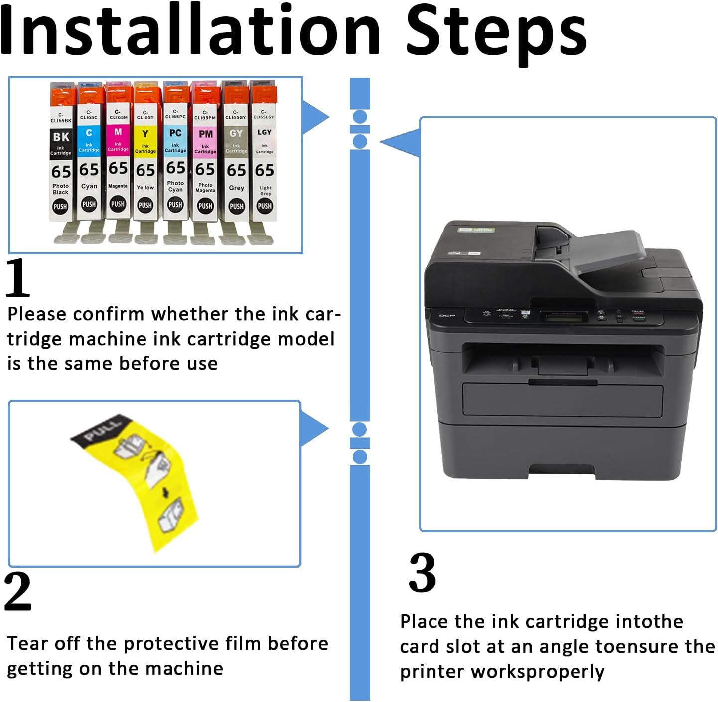 CLI-65 Cartuchos de tinta compatibles con Canon CLI-65 Cartucho de tinta de alto rendimiento para impresoras Canon PRO-200