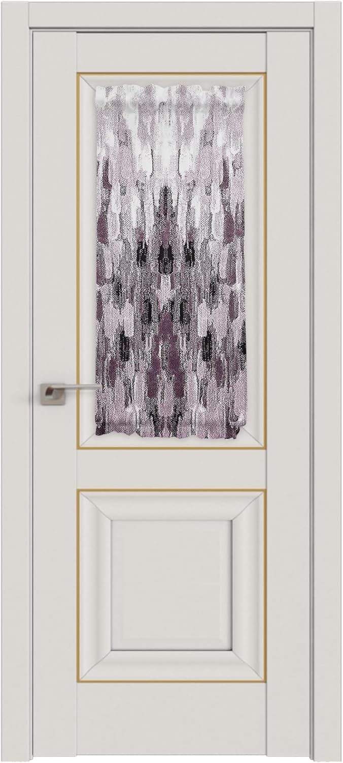Gradient Purple French Sidelight Front Door Curtain for Door Window, Short Small Side Door Drape Rod Pocket Drapery for Kitchen Patio,Abstract