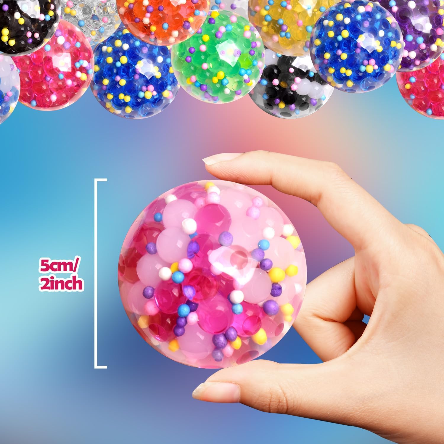 Pelotas antiestrés, paquete de 9 bolas estrujables para el estrés, juguetes esponjosos, bolsas de regalos para recuerdos de fiesta, bola para