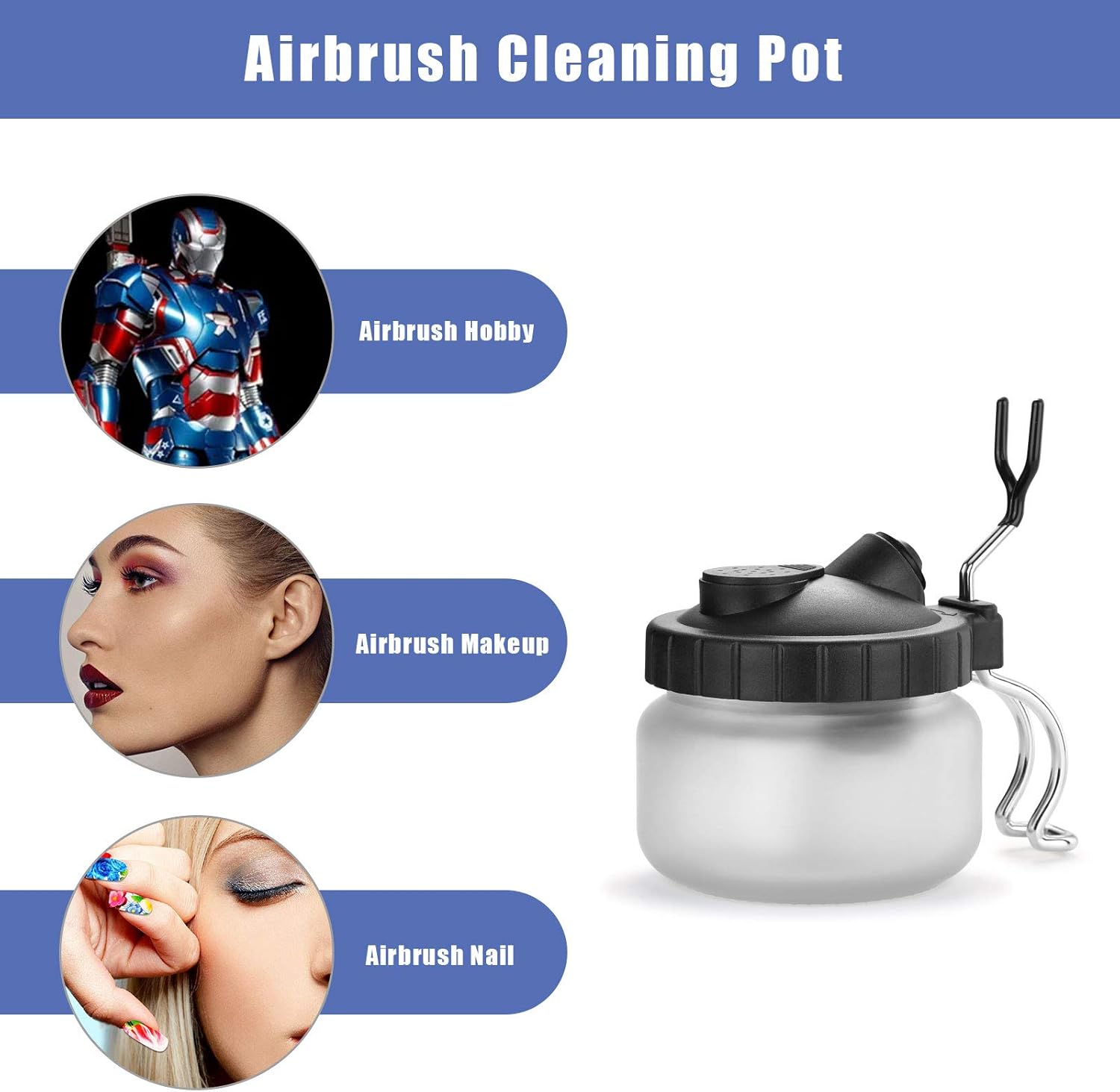 AGPTEK Kit de limpieza de aerógrafo de vidrio con aguja de limpieza, filtros de aerógrafo, aguja de raspador, aguja de limpieza y cepillos de tubo