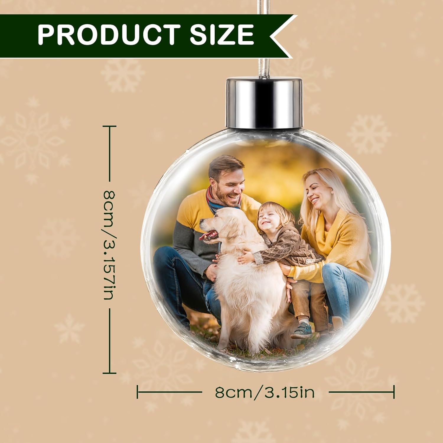 Adornos de bola de Navidad con foto personalizada, adornos de bola personalizados para árbol de Navidad, bola colgante, árbol de Navidad, fiesta en
