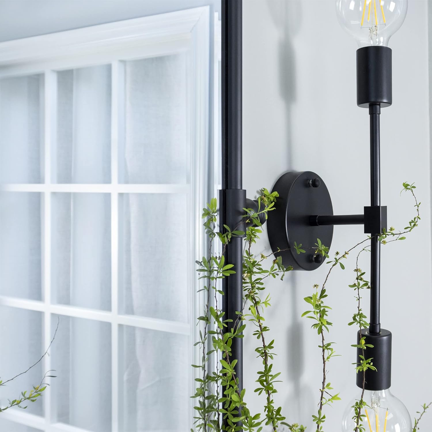 TEHOME Espejo pivote horizontal, espejo de inclinación negro para baño, espejo de baño rectangular con marco de metal biselado, 35 x 23 pulgadas