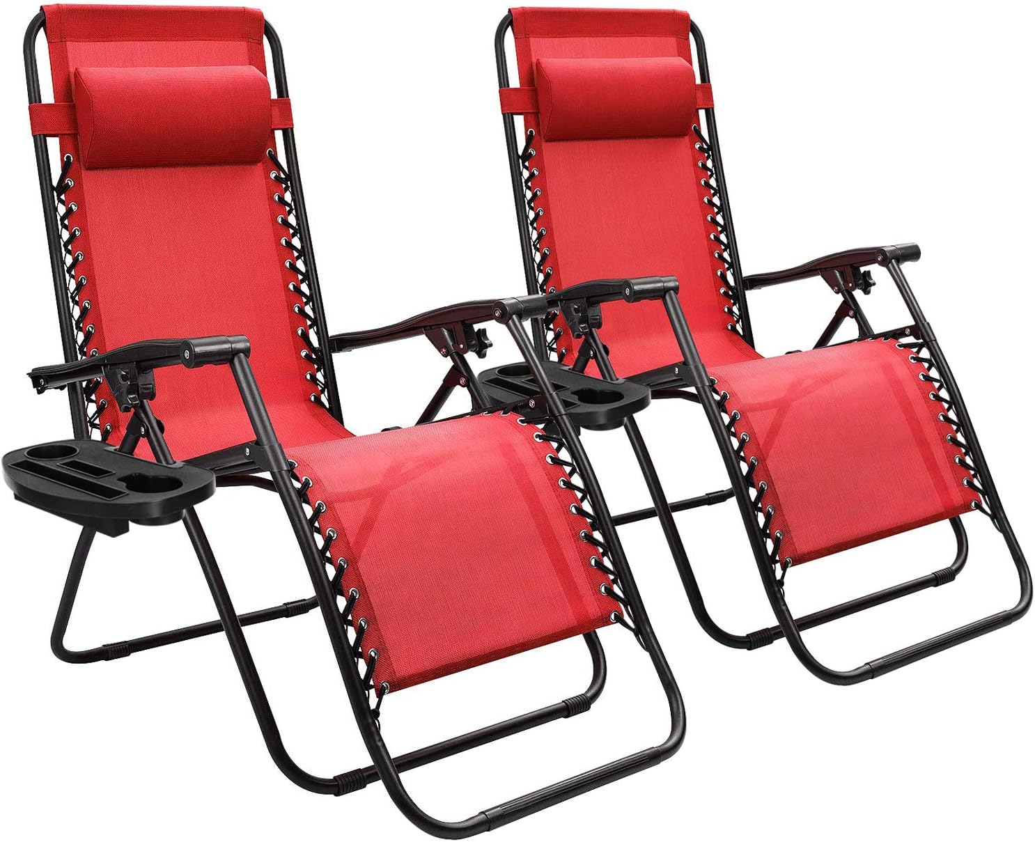 Devoko Patio Zero Gravity – Silla plegable para exteriores, sillas reclinables ajustables para el lado de la piscina, con silla de césped con