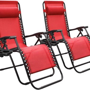 Devoko Patio Zero Gravity – Silla plegable para exteriores, sillas reclinables ajustables para el lado de la piscina, con silla de césped con Devoko Patio Zero Gravity – Silla plegable para exteriores, sillas reclinables ajustables para el lado de la piscina, con silla de césped con