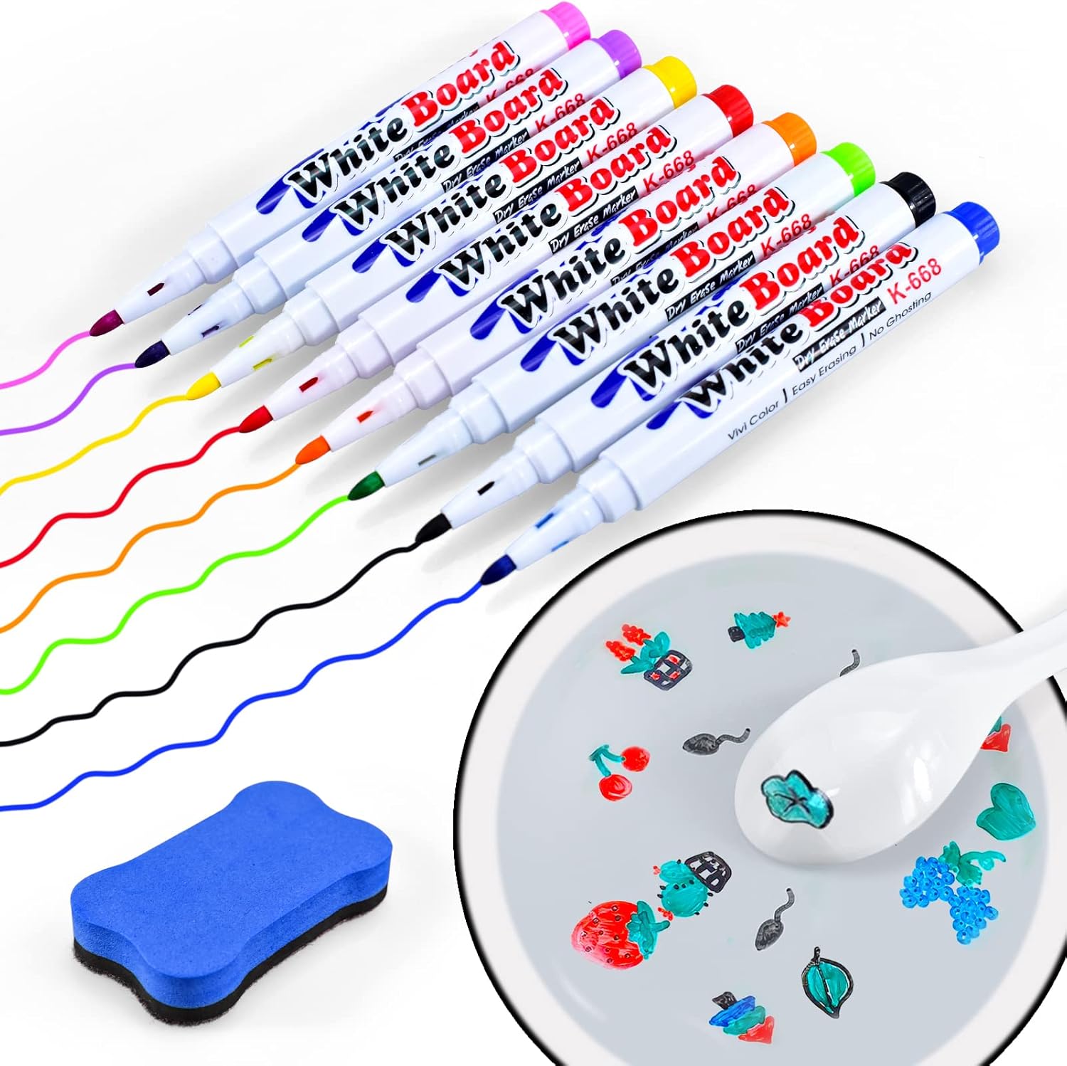Bolígrafo mágico de pintura al agua, 8 colores, juego de dibujo mágico de pintura al agua para niños, bolígrafo mágico de pintura al agua para