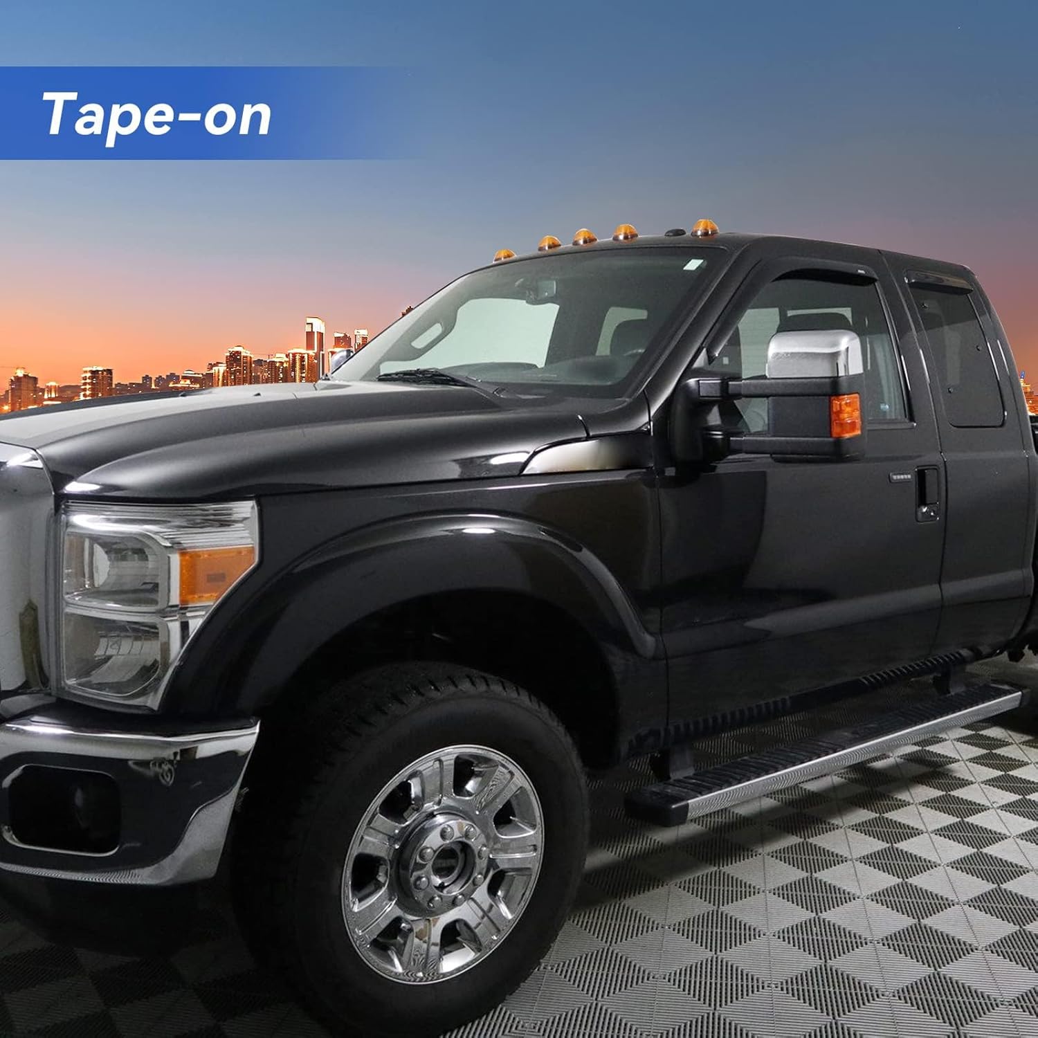 Protectores de lluvia de ventana para Ford F250 F350 Super Duty SuperCab 1999-2016, viseras de ventilación de ventana, deflectores de viento para