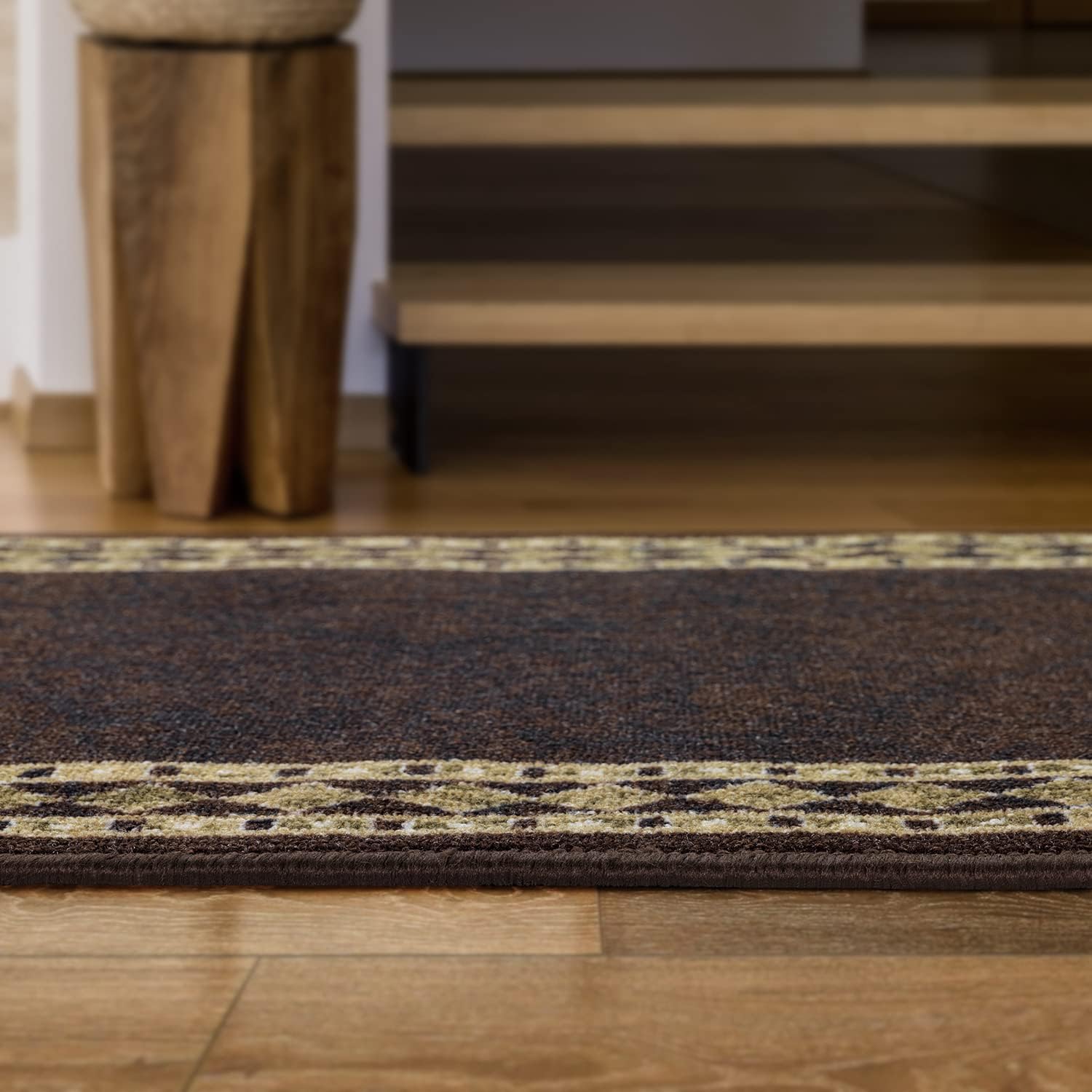 Antep Rugs Alfombras modernas con bordes de 2 x 7 pies antideslizantes (antideslizante) de perfil bajo con parte trasera de goma para interiores
