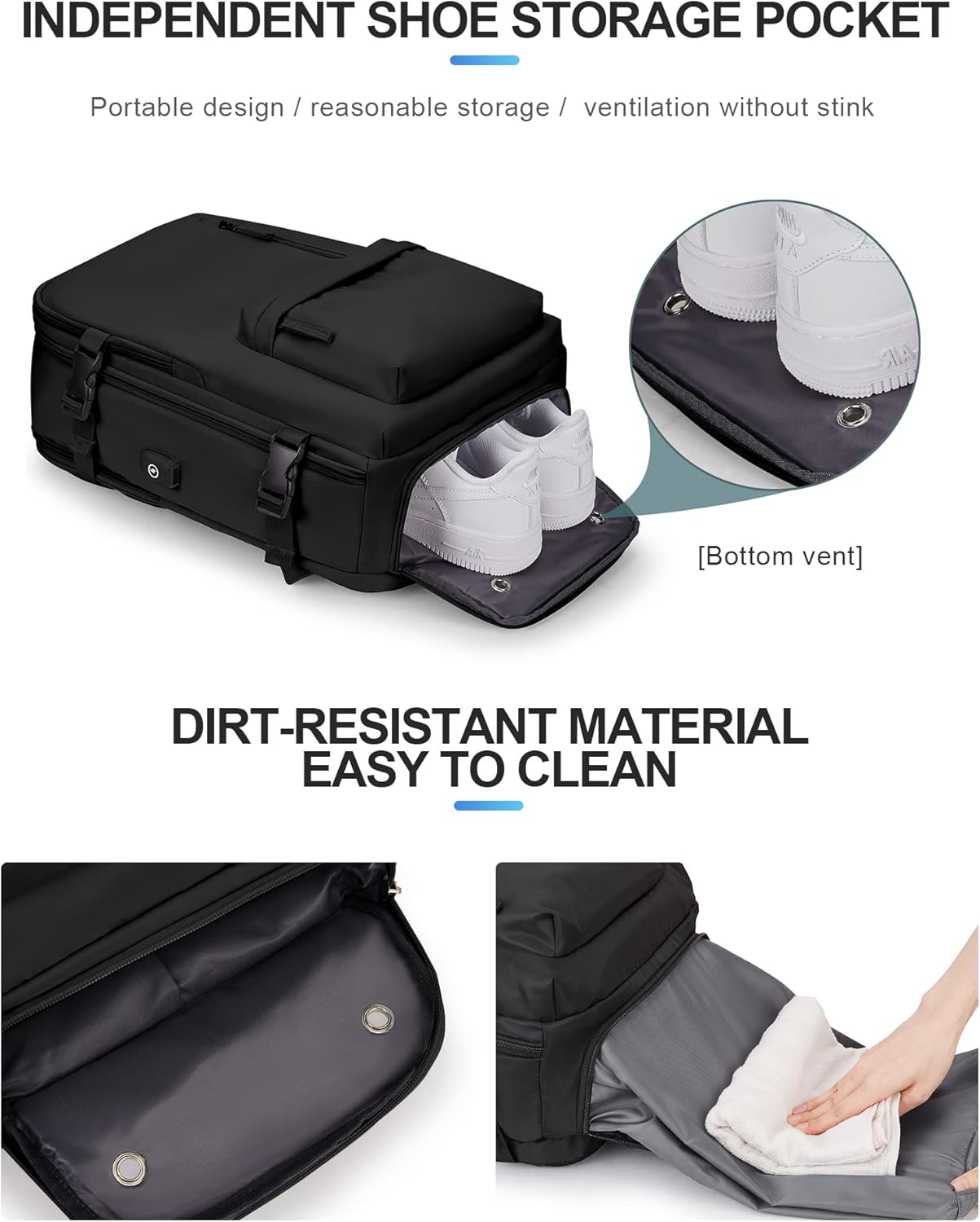 Mochila, negro (Q-Black), L, Mochila para portátil