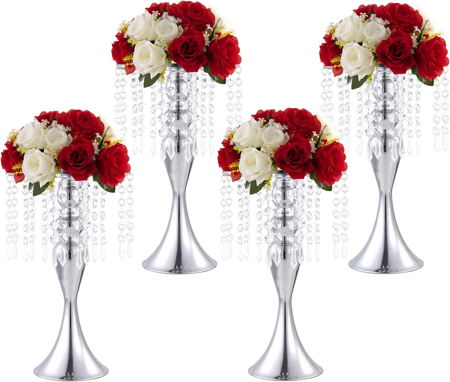 ECOM KING Soporte versátil para flores de boda, arreglo floral de boda para centro de mesa, florero de metal para boda, aniversario, cena, centro de