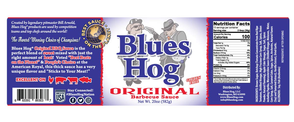 Blues Hog Salsa original para barbacoa (20 onzas)