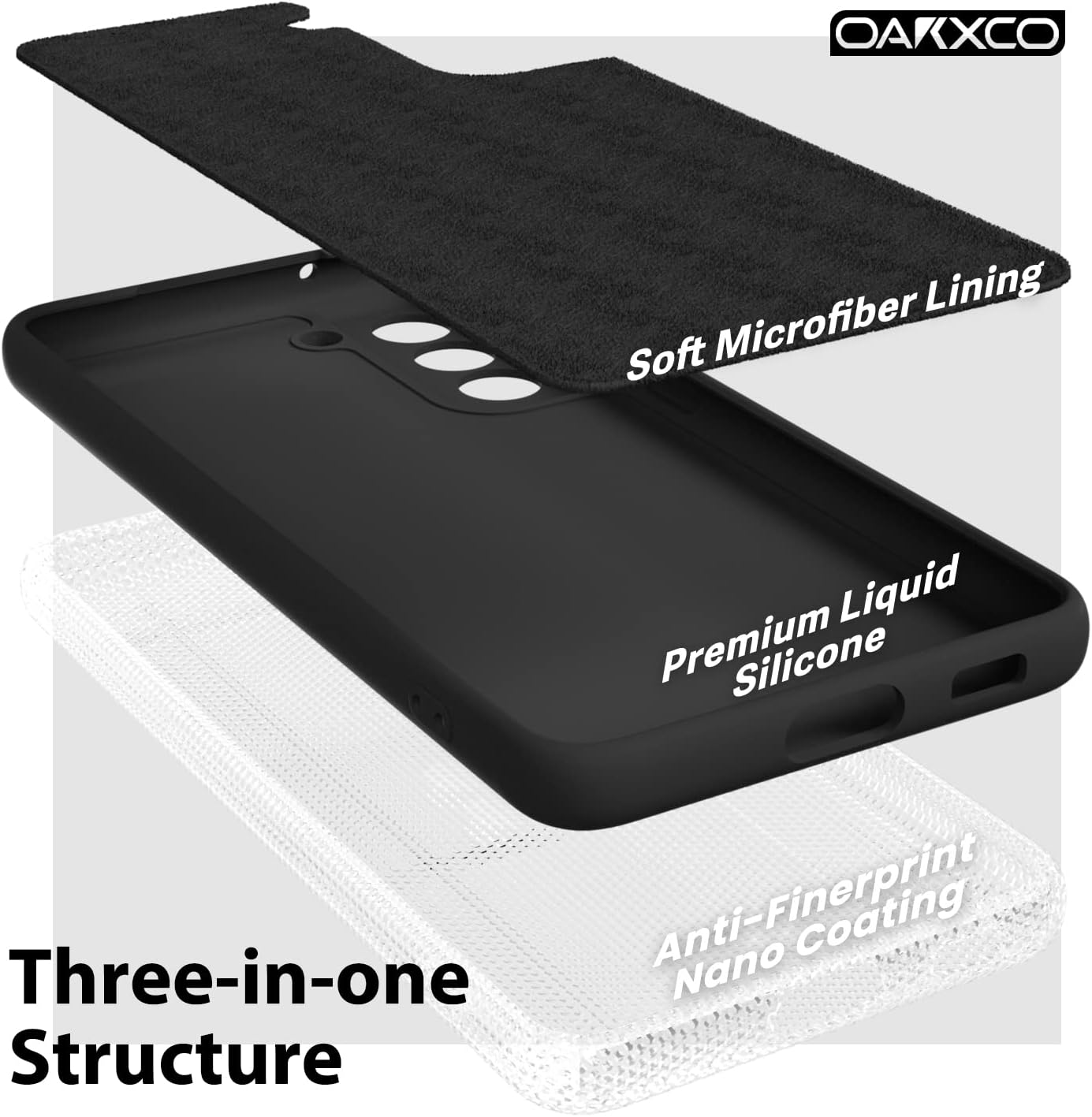 oakxco Funda para teléfono Samsung Galaxy S21 FE 5G con agarre de silicona líquida, bonita funda de gel TPU suave delgada y delgada de goma suave