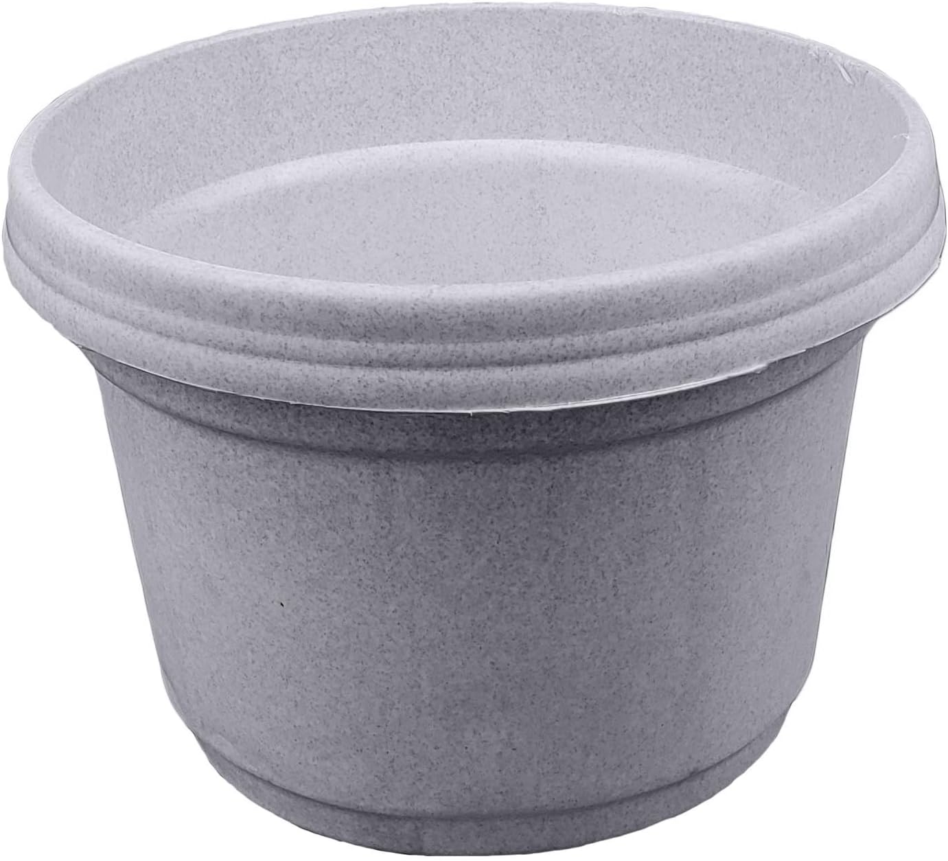 Maceta y platillo individual, granito blanco de 12 pulgadas, maceta de plástico, maceta de plántulas, maceta de vivero, maceta de flores coloridas,