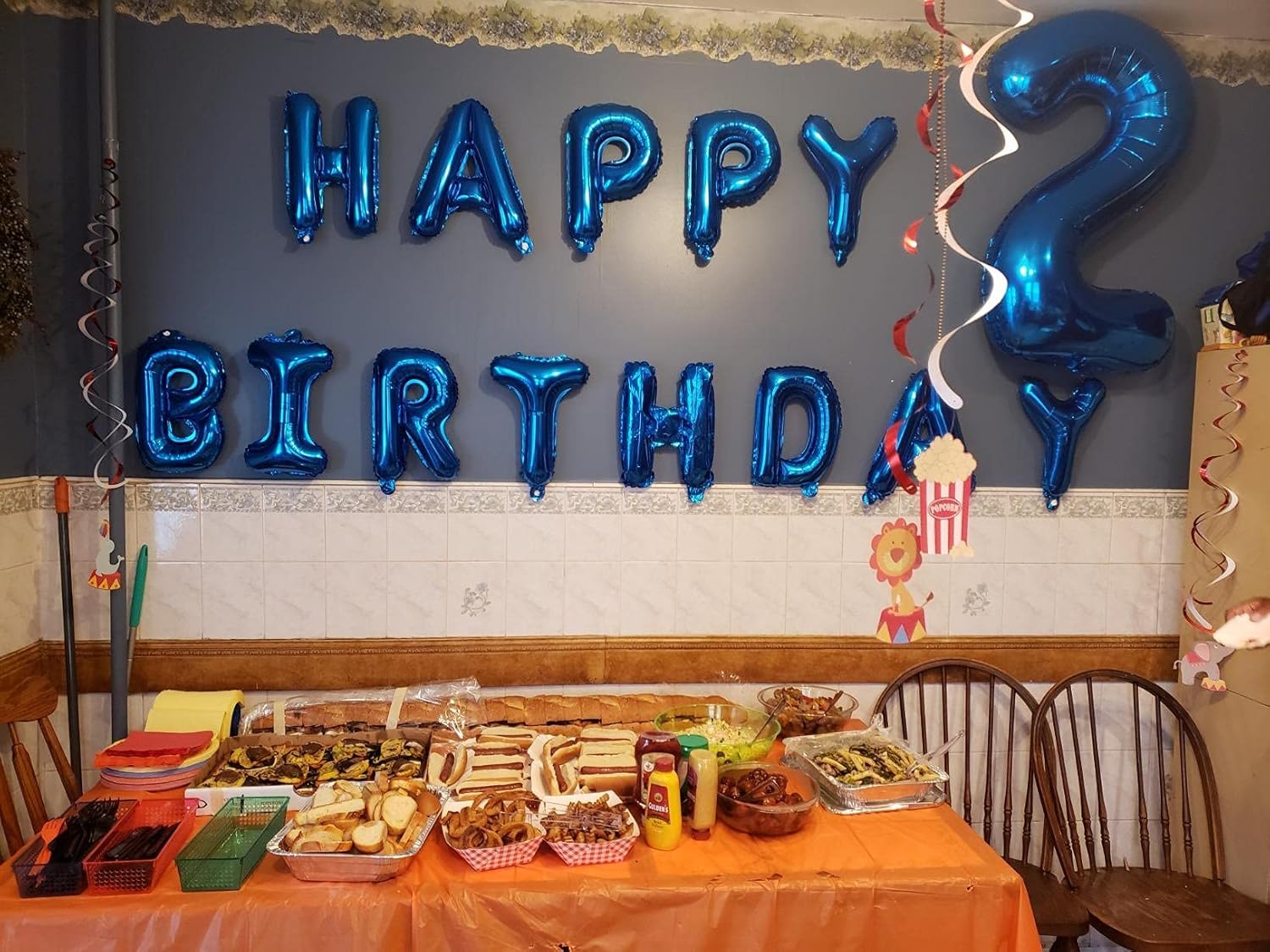 Globos azules del número 1, globos de Mylar de 40 pulgadas para celebraciones de fiestas y decoraciones de vacaciones