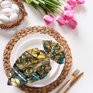 Cloth Napkins Set of 4 Ethnic Peacock 20×20 Inch Cloth Napkins Aztec Peacock Washable Reusable Kitchen Dinner Napkins Table Decor for Wedding, Cloth Napkins Set of 4 Ethnic Peacock 20×20 Inch Cloth Napkins Aztec Peacock Washable Reusable Kitchen Dinner Napkins Table Decor for Wedding,