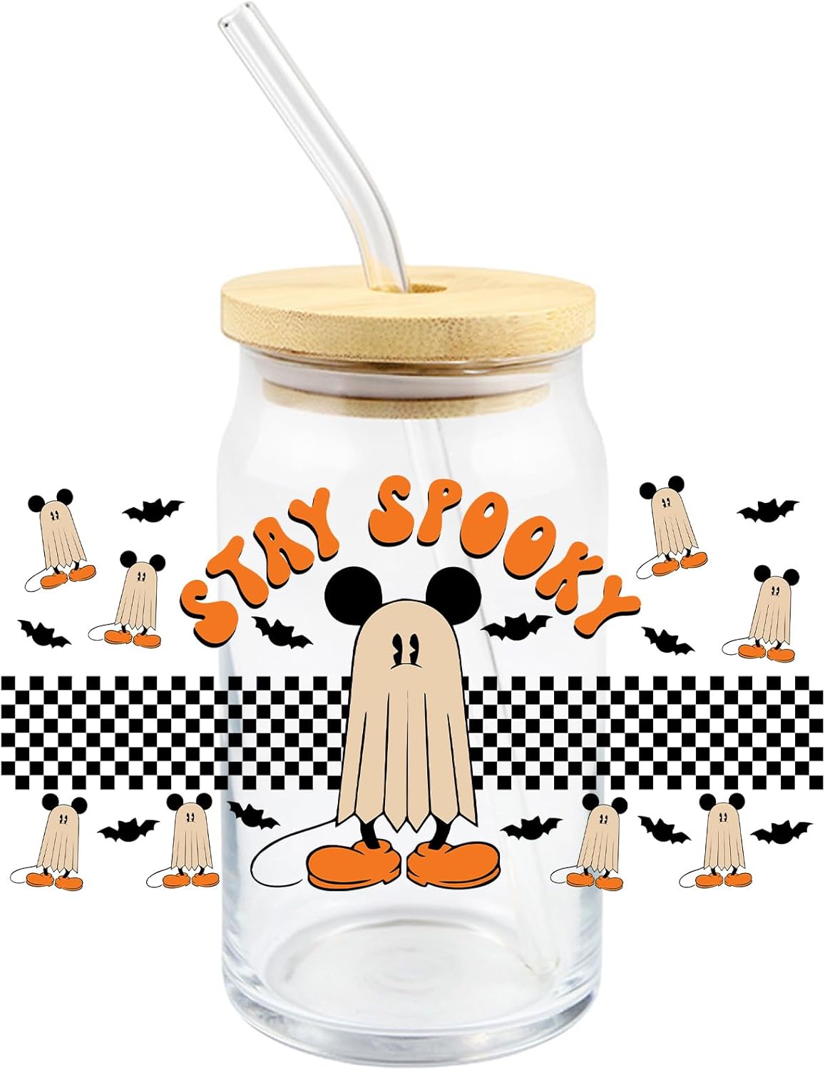 10 calcomanías de transferencia UV DTF de Halloween, impermeables, para tazas de 16 onzas, tazas de vidrio para café helado, calcomanías de