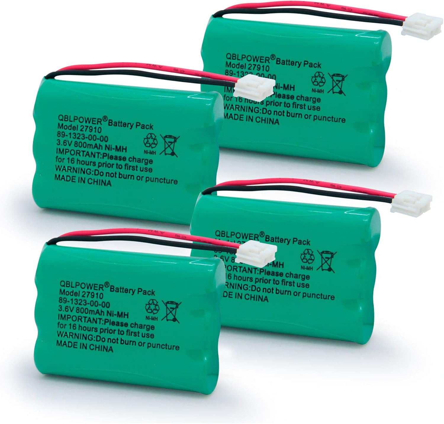 QBLPOWER 27910 Batería recargable para teléfono inalámbrico compatible con teléfonos inalámbricos 89-1323-00-00 E1112 E2801 TL72108 SD-7501 23-959