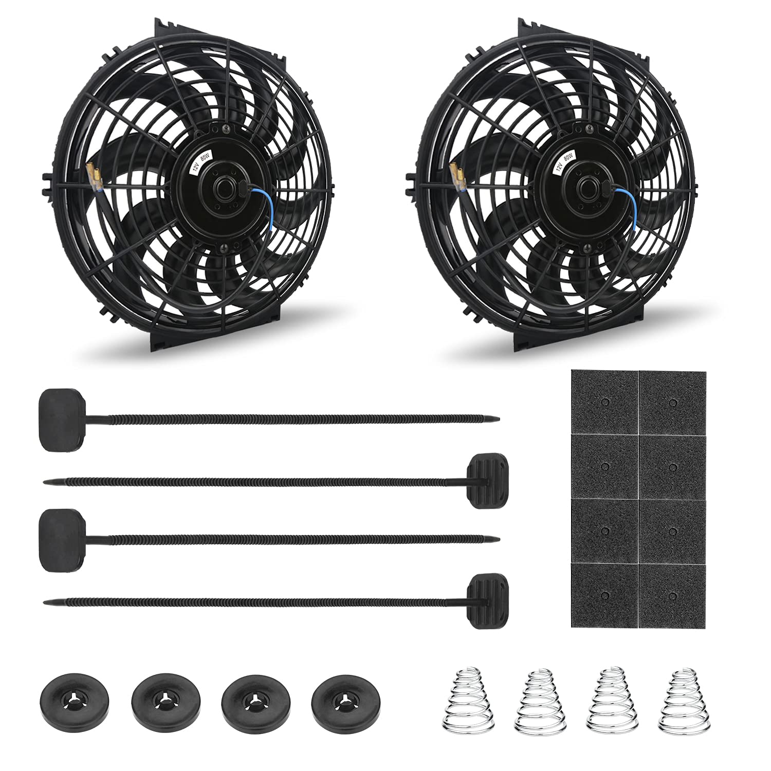 Kit de montaje de ventilador, kit de montaje de ventilador de radiador eléctrico Mellbree compatible con ventilador de refrigeración eléctrico y
