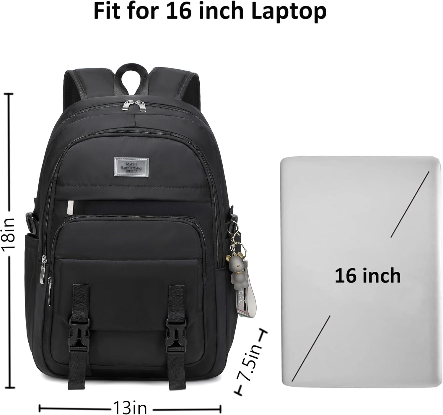 Mochilas para laptop de 15.6 pulgadas, mochila escolar universitaria, bolsas grandes antirrobo, mochila de viaje para adolescentes, niños, niñas y