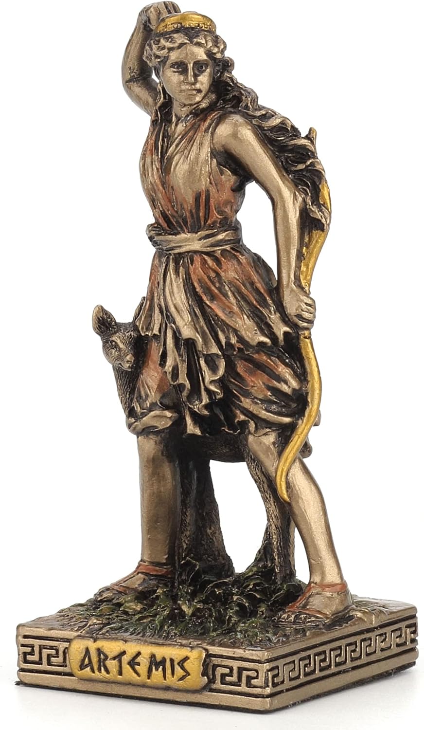 Veronese Design Figura miniatura de dioses griegos (Artemisa, bronce)