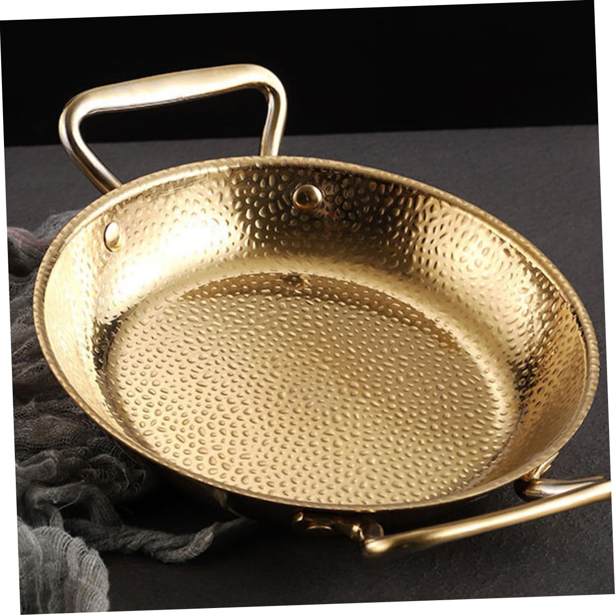 Orejas dobles Sukiyaki Olla de hierro fundido Sartén de Paella Española Caldero de hierro fundido Pan para servir alimentos Cocina Olla de Fondue