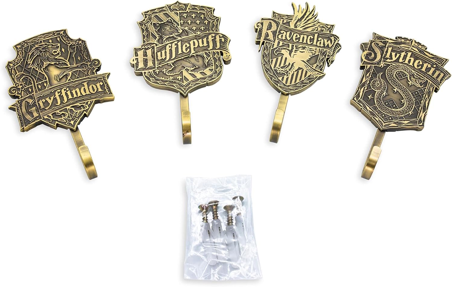 Harry Potter Hogwarts Houses – Estante de almacenamiento de ganchos de pared  Juego de 4