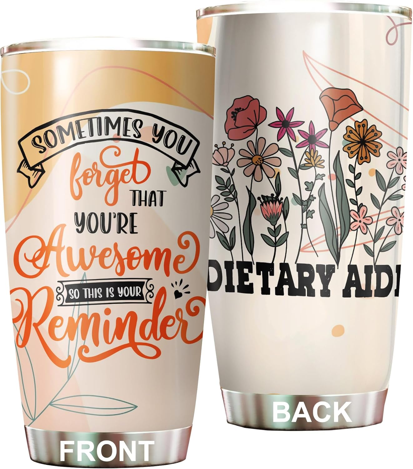 Sometimes You Forget You’re Awesome – Vaso dietético de acero inoxidable de 20 onzas, regalos de oficina, mujeres, hombres, compañeros de trabajo,