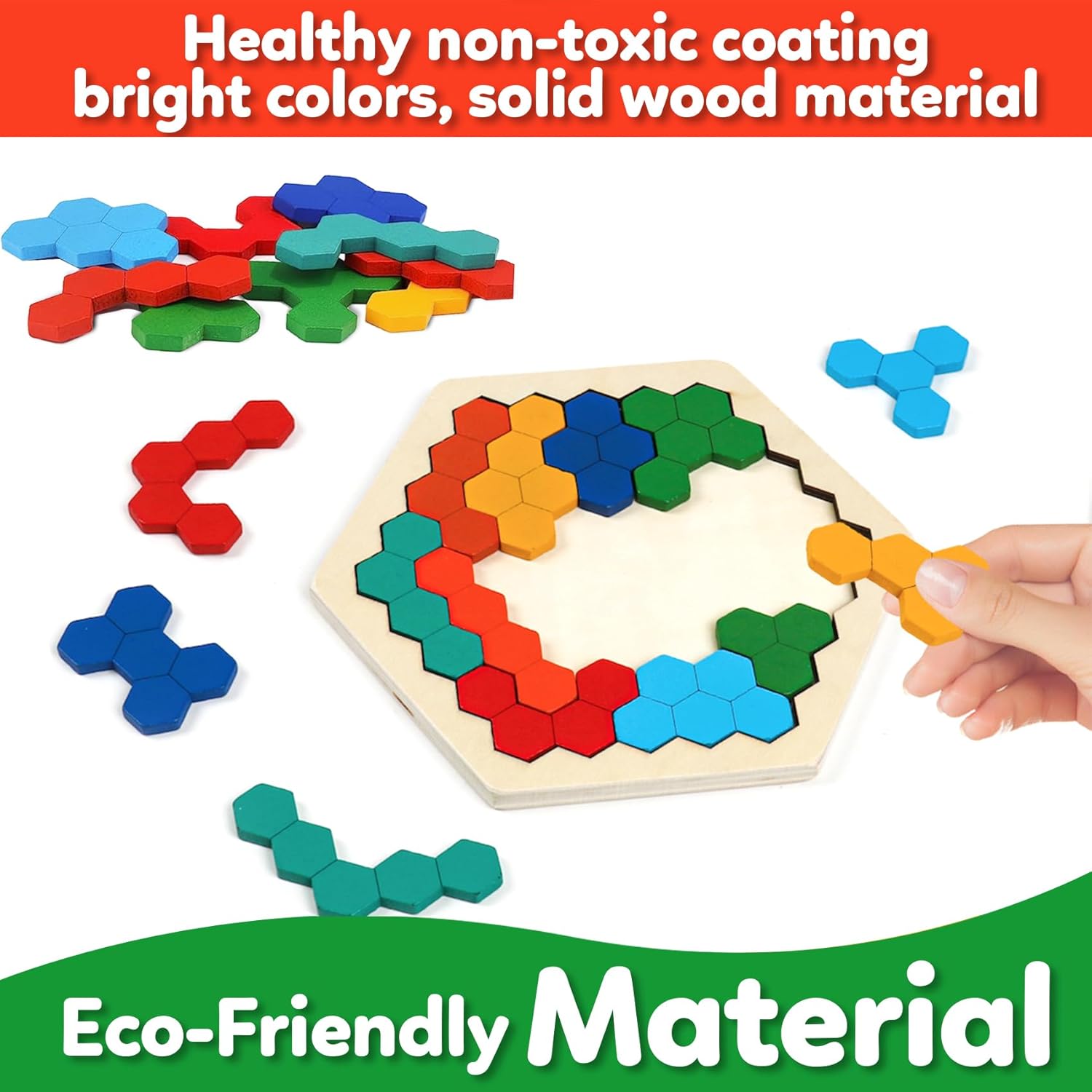 Rompecabezas de madera para adultos y niños y niñas, juegos de rompecabezas de lógica para el aula y fiestas, rompecabezas de bloques de madera,