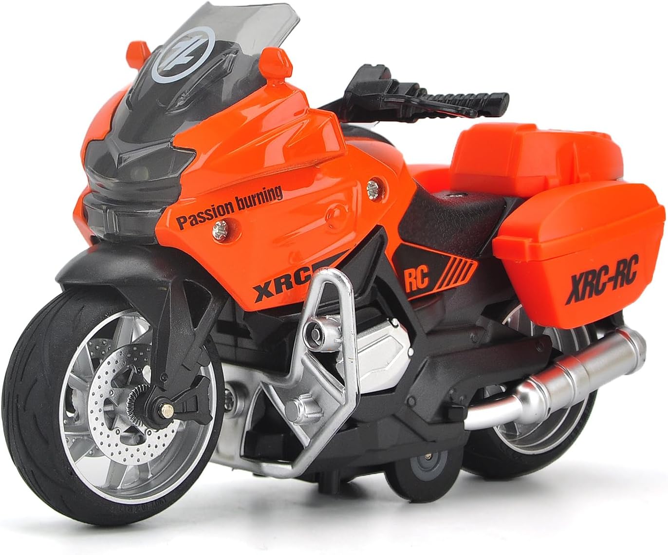 ACROFEK Juguetes de motocicleta de aleación con sonido y luz, juguetes de motocicleta fundidos a presión para niños de 3 a 5 años, gran motocicleta