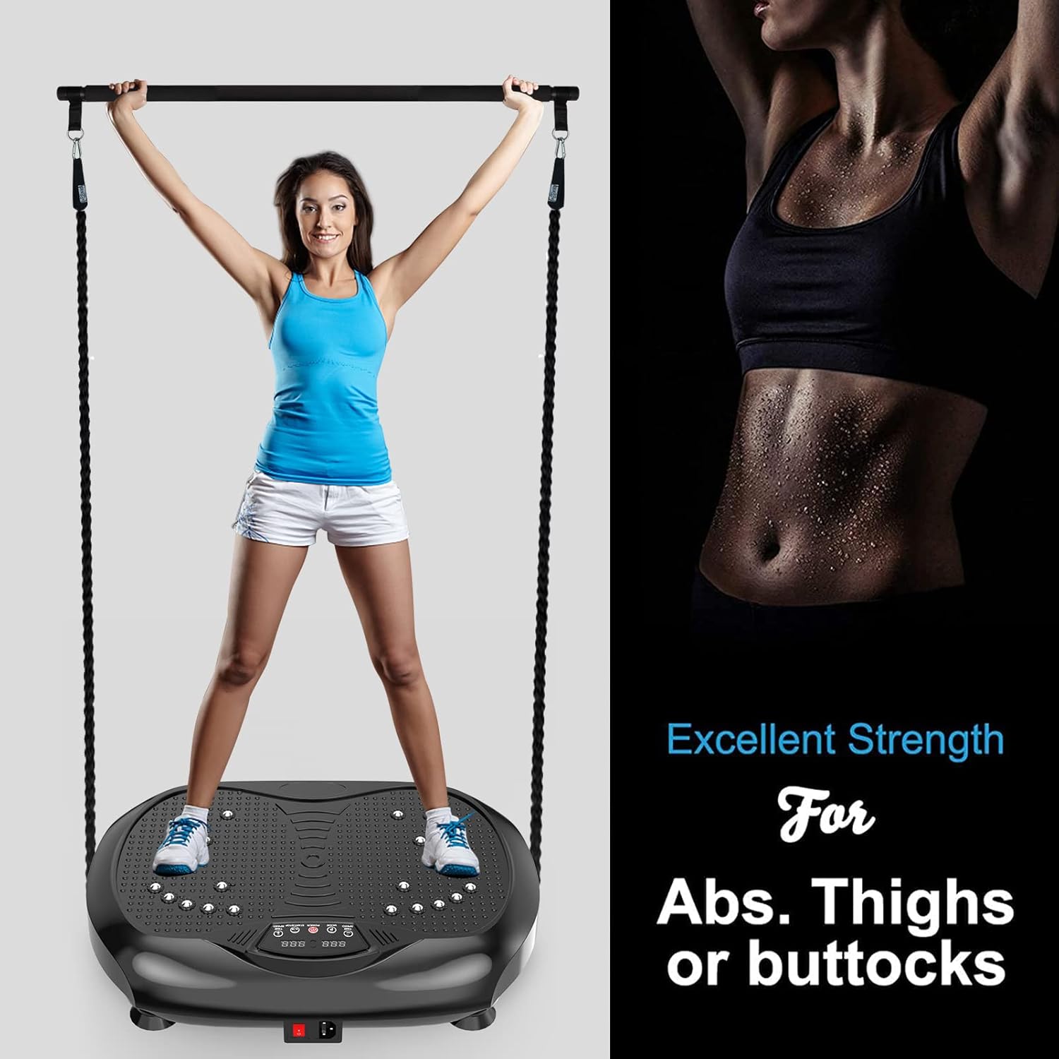 Máquina de ejercicios con placa de vibración, plataforma de vibración de entrenamiento de cuerpo entero, máquina de drenaje linfático para pérdida
