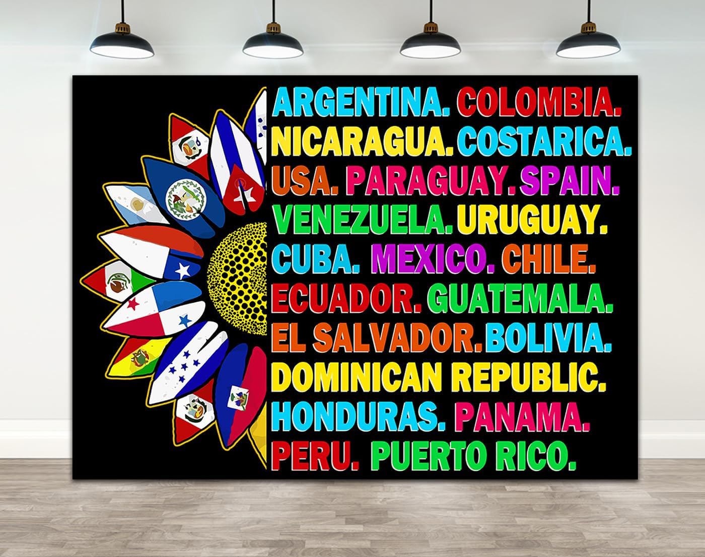 Ticuenicoa Fondo del Mes de la Herencia Hispana de 7 x 5 pies, pancarta del Mes de la Herencia Hispana, decoraciones latinoamericanas, aulas de