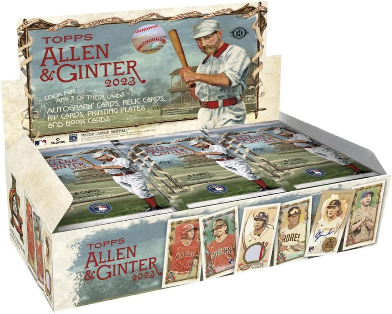Topps Allen & Ginter – Caja para pasatiempos de béisbol 2023, 24 paquetes por caja