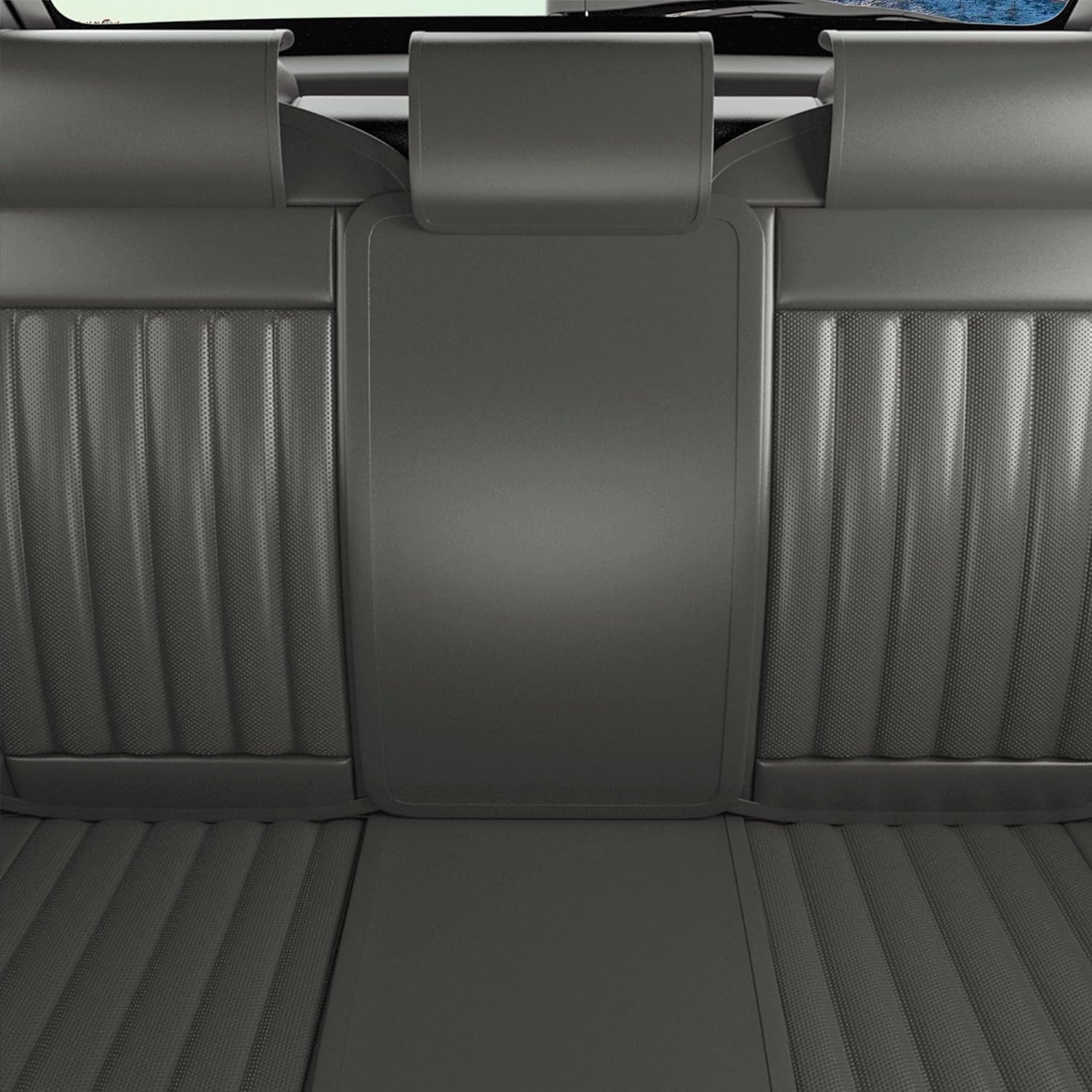 FEELON Fundas de asiento trasero de automóvil de 3 piezas, protectores de asiento trasero de automóvil de piel napa impermeables, ajuste interior