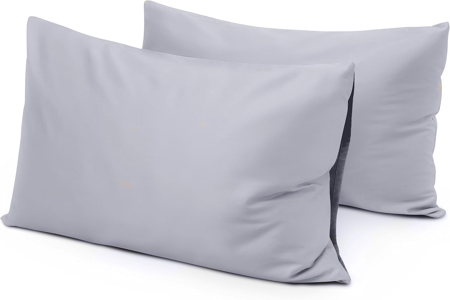 Juego de 2 fundas de almohada de algodón 100 % puro tamaño King de 400 hilos con cierre de sobre, 20 x 36 pulgadas, suaves, lisas y transpirables,