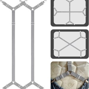 ACEDÉCOR Correas de sábanas, clips para sábana bajera debajo del colchón para mantener las sábanas en su lugar, correas de soporte de sábanas para ACEDÉCOR Correas de sábanas, clips para sábana bajera debajo del colchón para mantener las sábanas en su lugar, correas de soporte de sábanas para