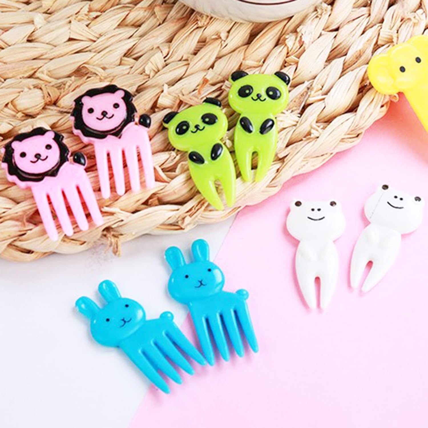 1852120 piezas de alimentos de animales para niños, divertidas selecciones Bento para comensales quisquillosos, lindos palillos de dientes de comida