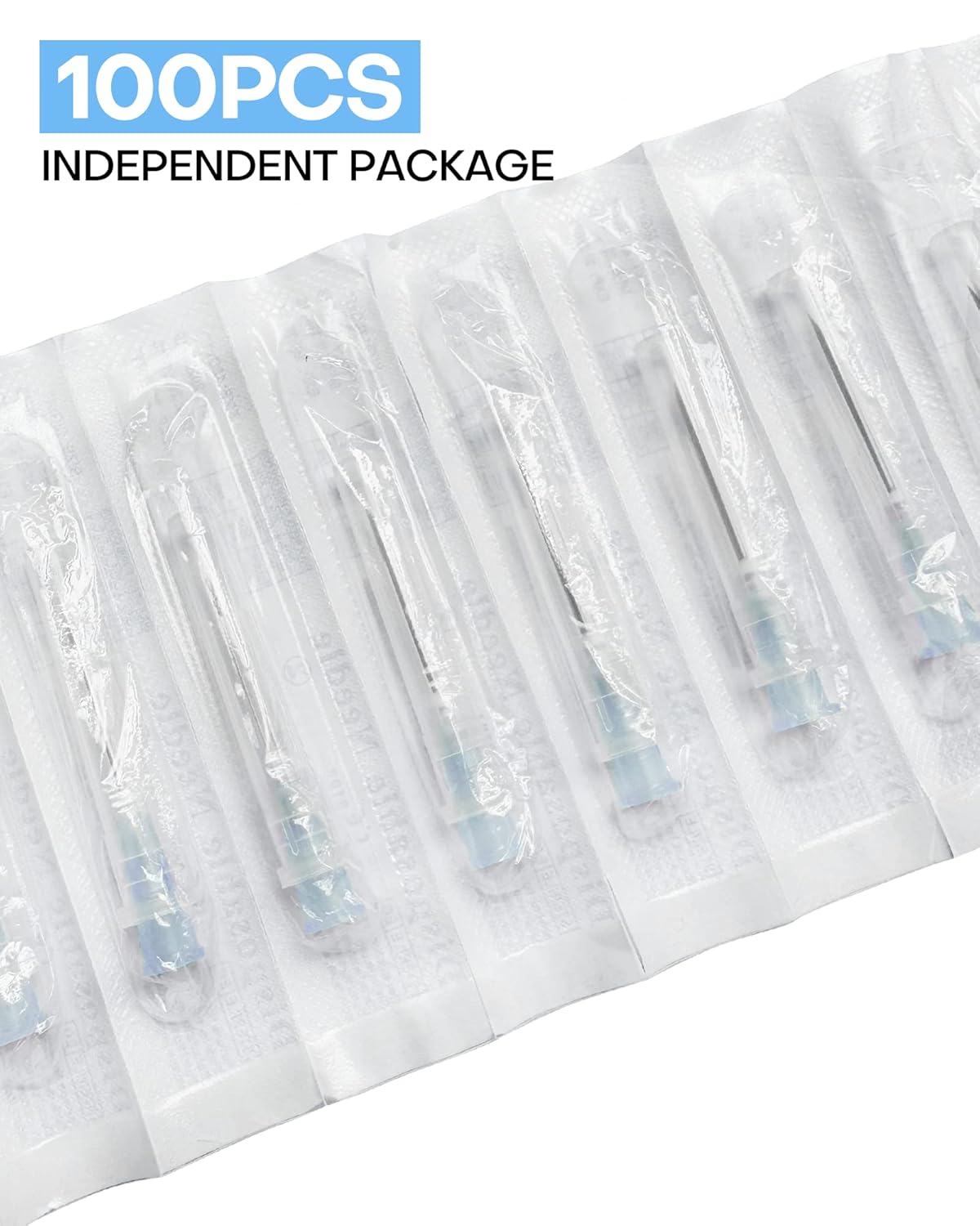 Aguja Luer Lock de calibre 23 de 1 pulgada, accesorios de dispensación industrial, paquete de 100 herramientas de laboratorio, accesorios para