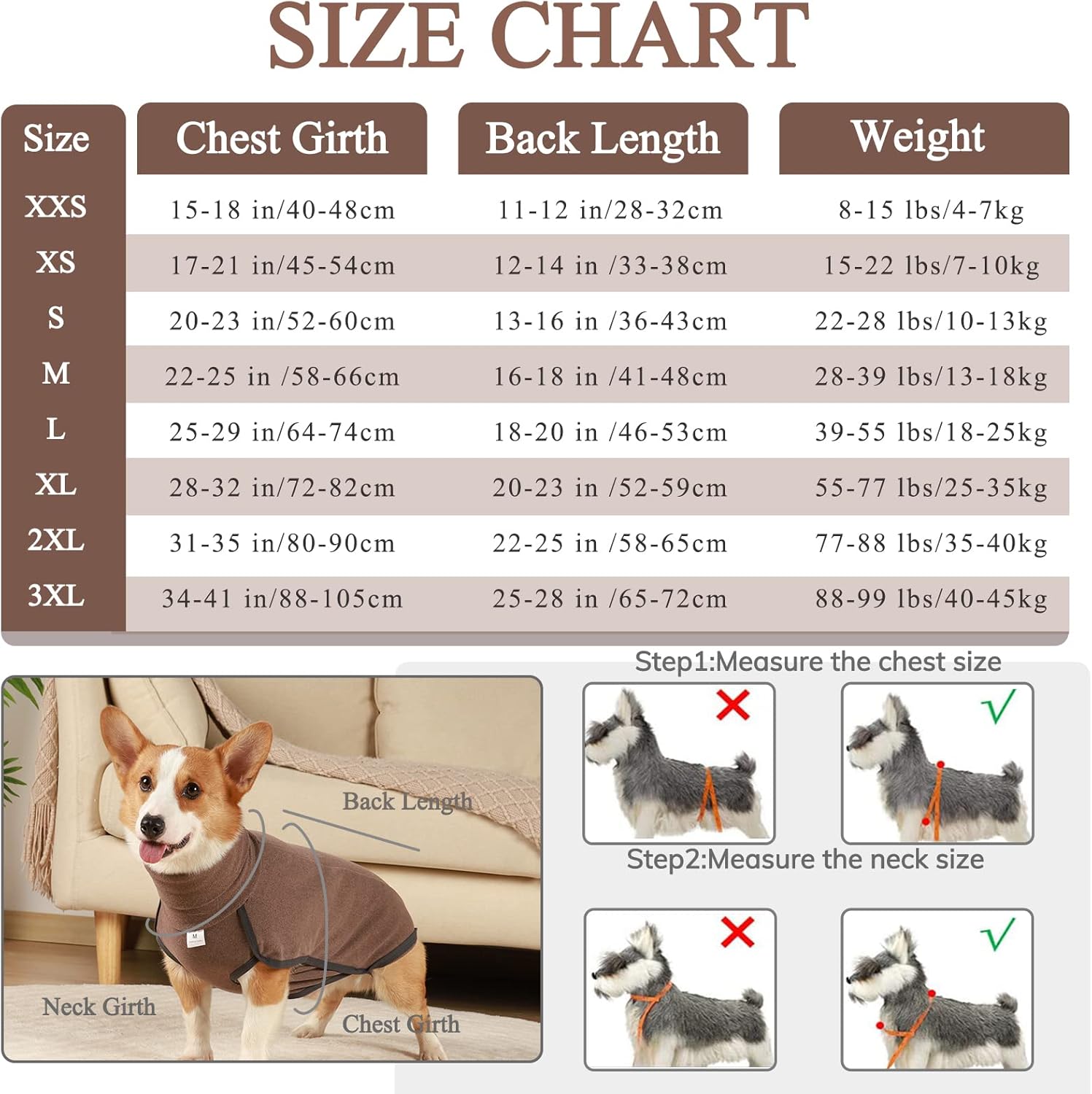 ROZKITCH Abrigo de invierno para perro, pijama suave para mascotas, resistente al viento, chaqueta cálida para clima frío, chaleco acogedor,