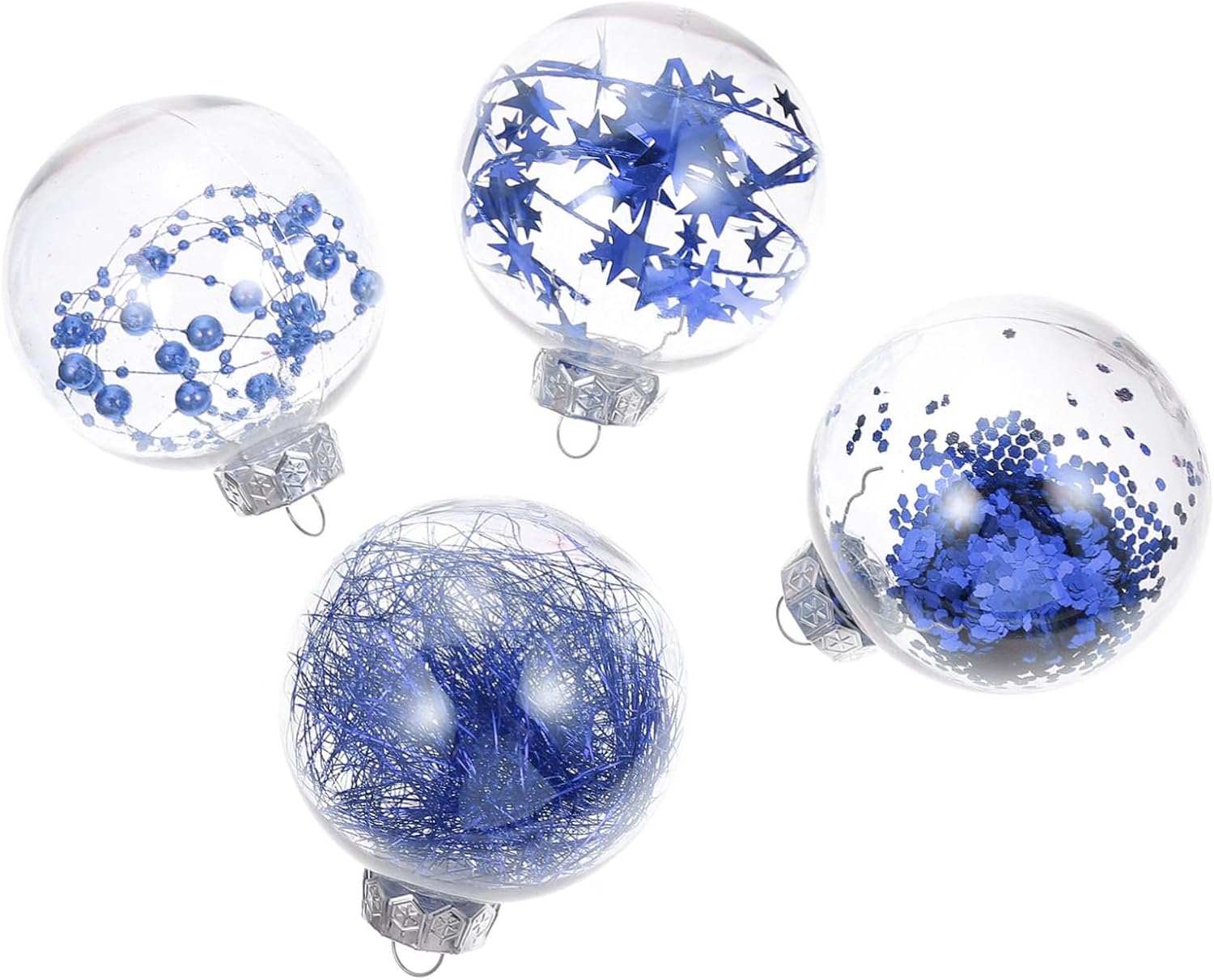 Abaodam 2 Boxes Christmas Ball Pendant Hanging Christmas Balls Decorations Glitter Christmas Ball Christmas Tree Flower Garland Decorations