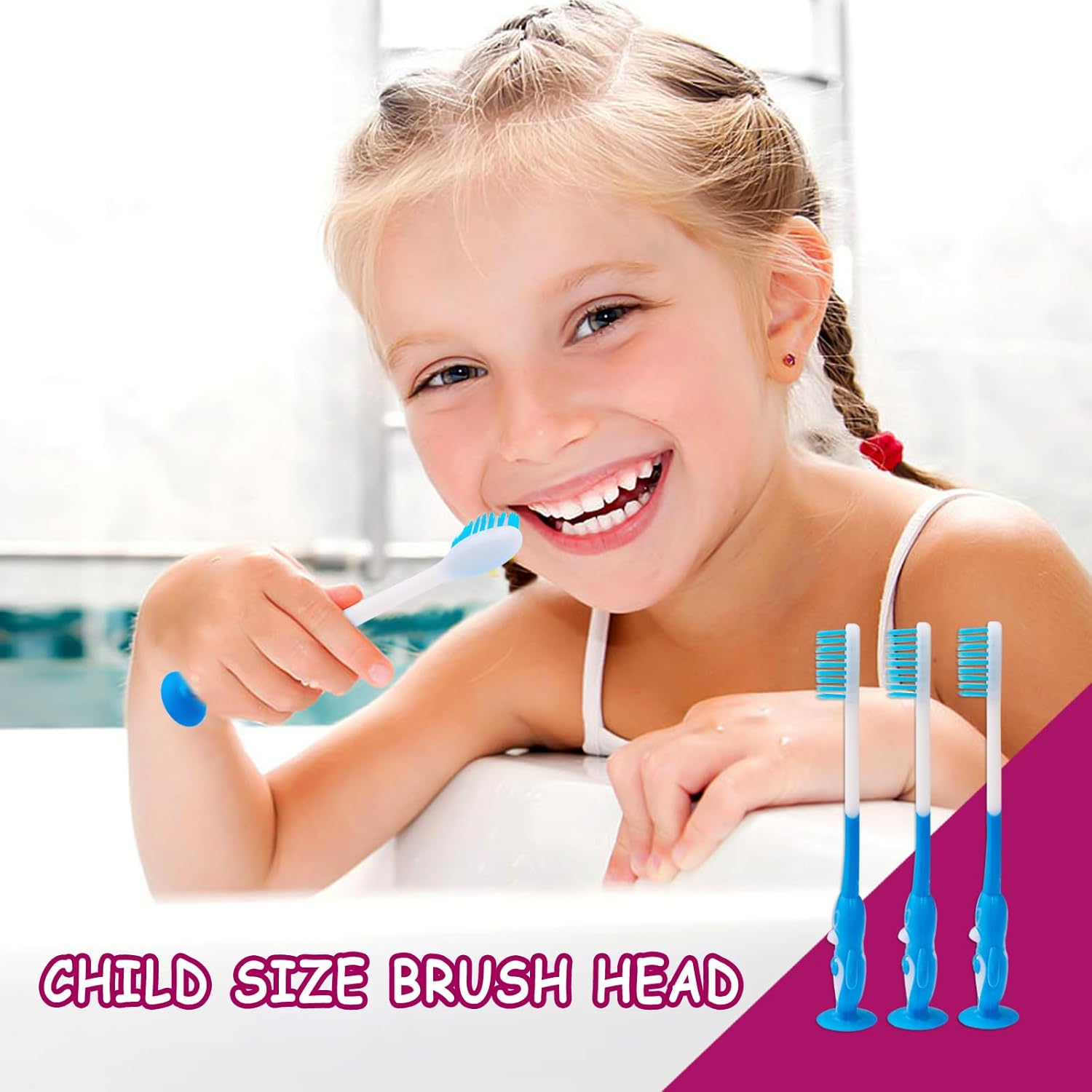 Cepillo de dientes manual para niños pequeños, 100 piezas, cepillos de dientes envueltos individualmente, cepillo de dientes para niños a partir de