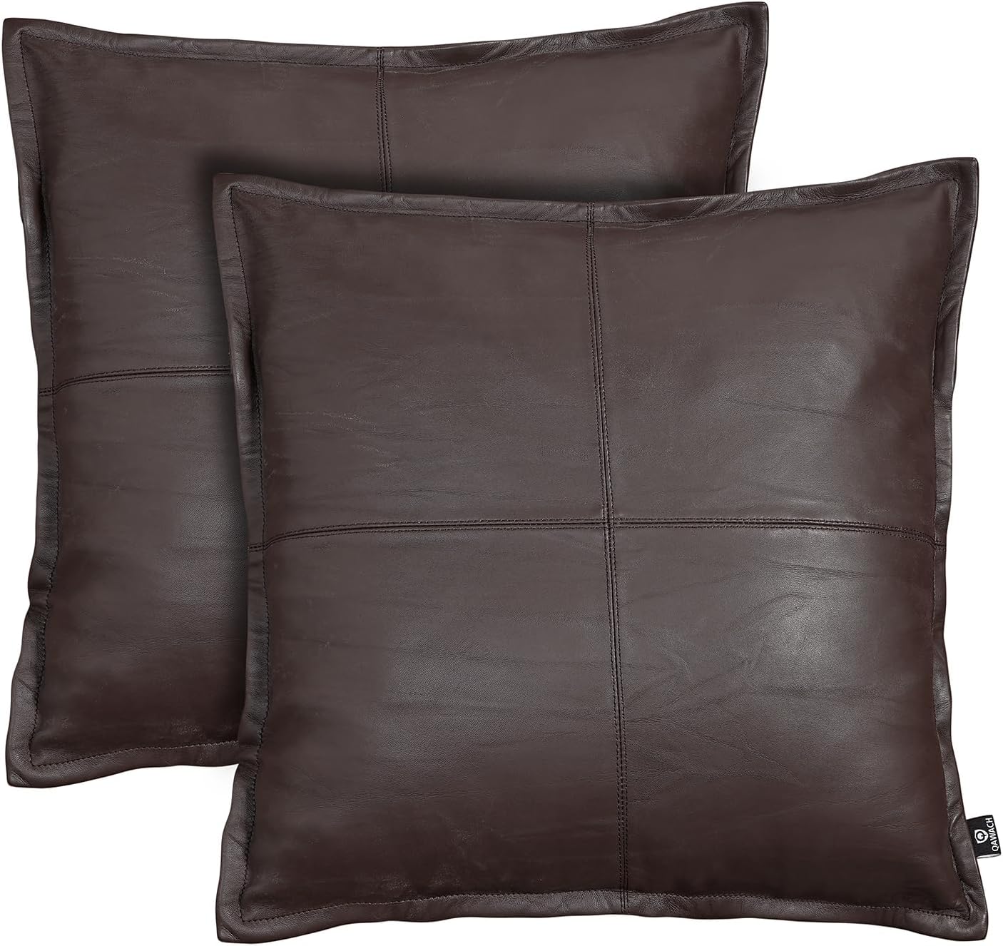 Funda de almohada de piel de cordero  Funda decorativa para cojín de sofá  Fundas para sala de estar y dormitorio, 16 x 16 pulgadas  Rover Brown