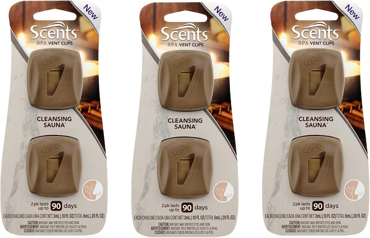 Scents Ambientador de coche con clips de ventilación de spa, ambientadores automáticos de larga duración para clip de ventilación, calmantes y