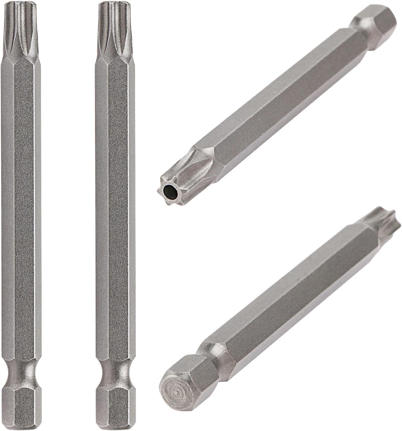 Aopin T35 con agujero, destornillador de cabeza Torx a prueba de manipulaciones, mango hexagonal de 14 de pulgada, acero S2 magnético, 2.953 in (3